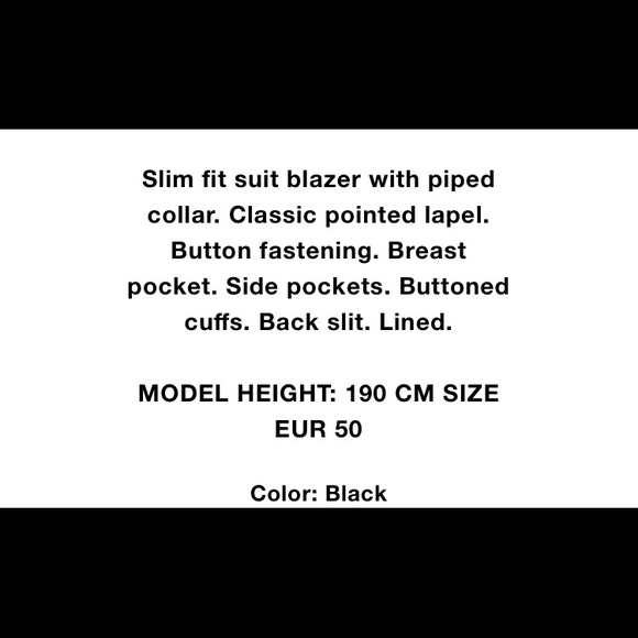 Zara Black Blazer size 44 - Picture 7 of 7